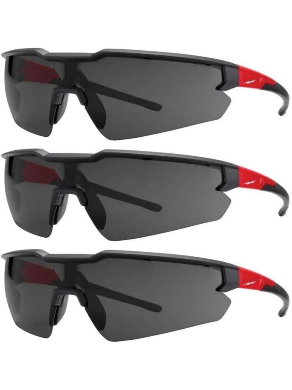 Tinted Safety Glasses 3-Pack | Anti-Scratch Protective Eyewear ANSI Z87.1